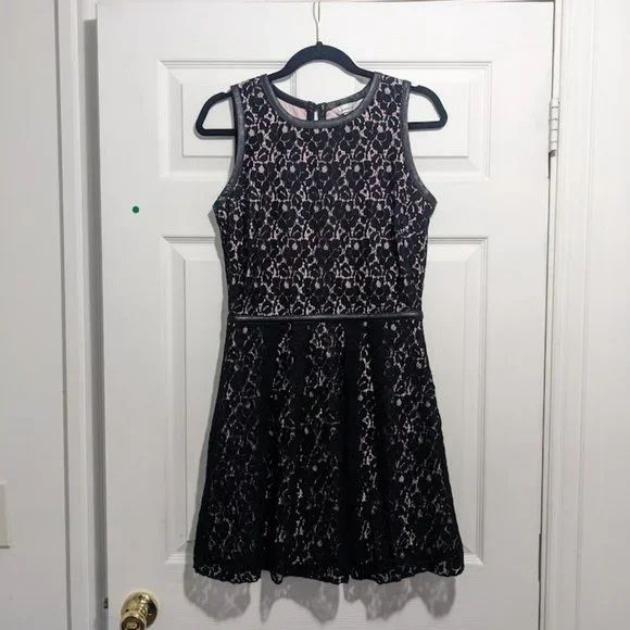 Speechless | Dresses | Black Lace Dress With Light Pink Underlay Size 9 |  Poshmark